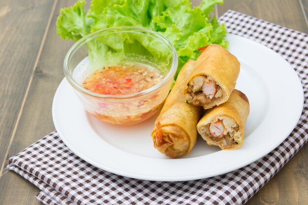 Crispy shrimp Spring rolls