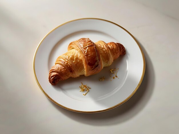 Photo a crispy and spicy fresh butter whole wheat croissant