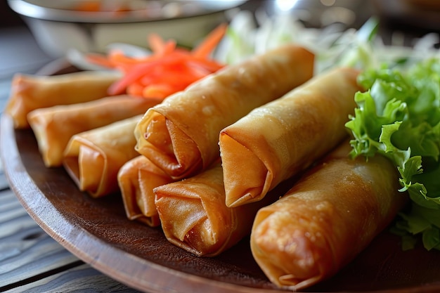 Crispy spring rolls filled with savory goodness