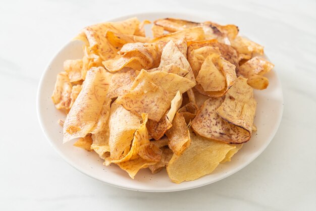 Хрустящие сладкие чипсы Таро - Здоровая закуска