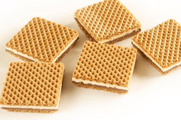 Crispy wafers with chocolate and hazelnut cream