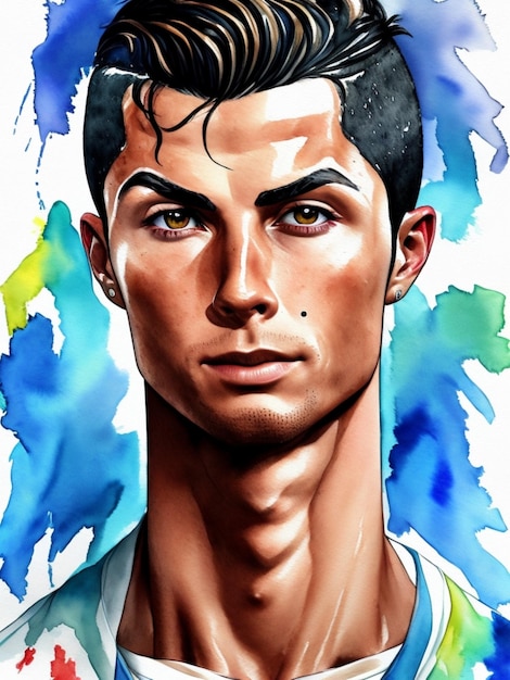 Cristiano Ronaldo aquarel cr7