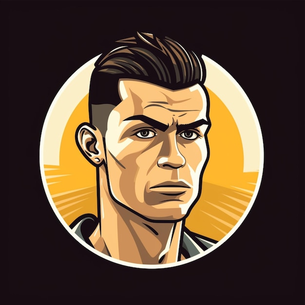 Cristiano Ronaldo cartoon-logo 17