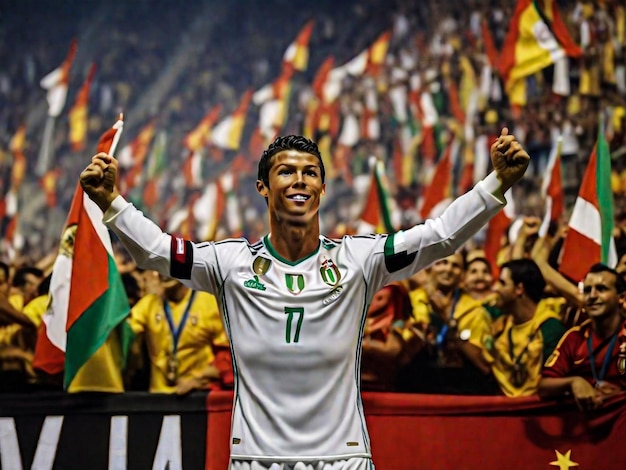 Cristiano Ronaldo Celebrating His Victory