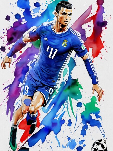 Cristiano ronaldo watercolor cr7