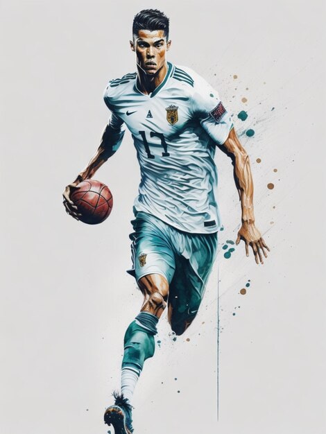 Cristiano ronaldo watercolor