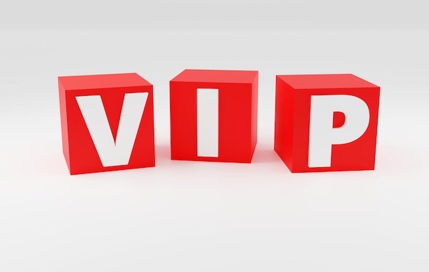 Cristmas Event sign VIP Concept of Success and Triumph 3d rendering