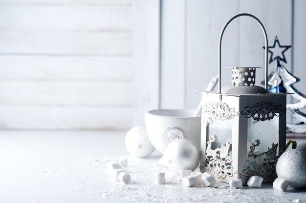 Cristmas lantaarn met decoraties