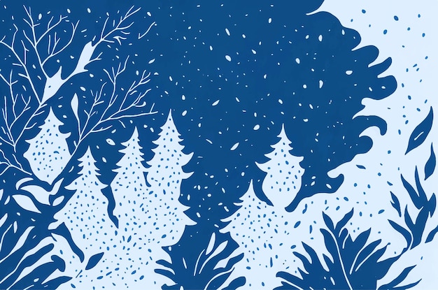 クリスマスの雪の背景 デザインイラスト