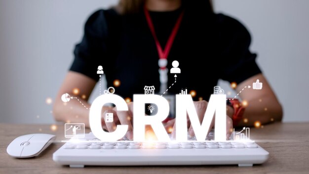 CRM 顧客関係管理ビジネス インターネット技術概念