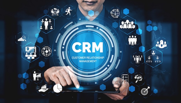 Crm customer relationship management per il concetto di sistema di marketing delle vendite aziendali