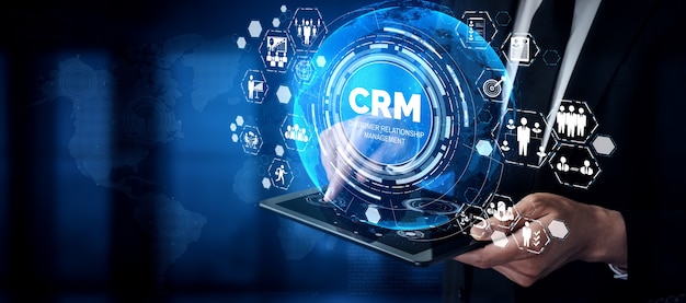 CRM Customer Relationship Management for business sales marketing system concept
