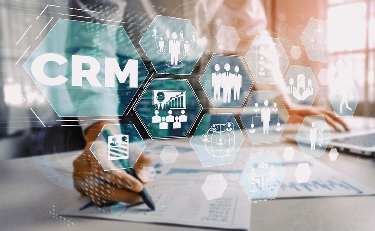 CRM Customer Relationship Management voor bedrijfsverkopen marketing systeem uds