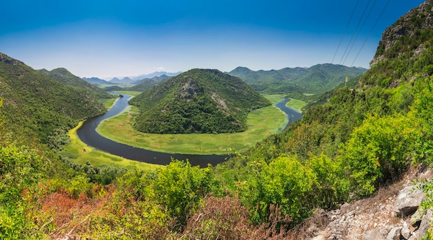 Crnojevica river bend in Montenegro