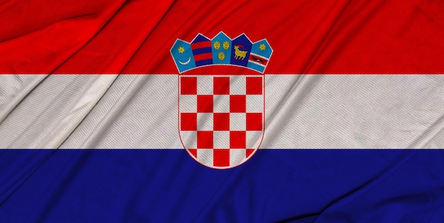 Croatia 3d textured waving flag