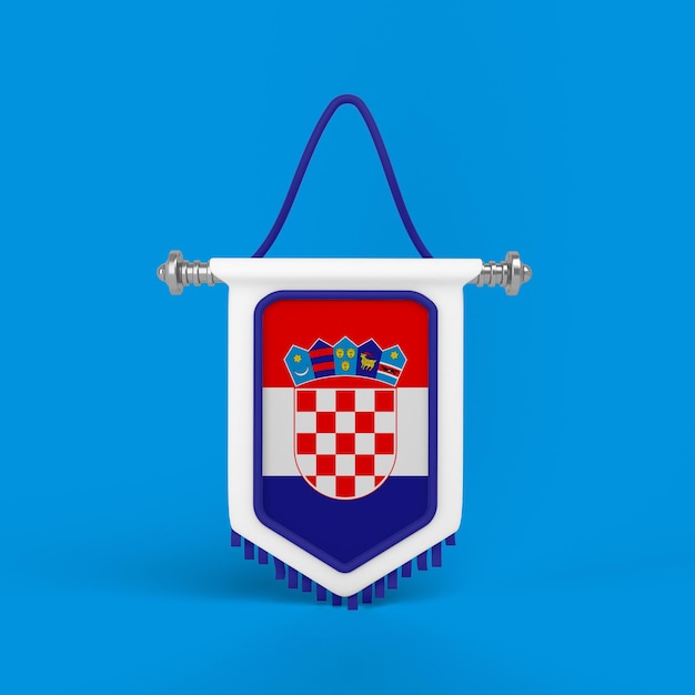 Photo croatia flag banner