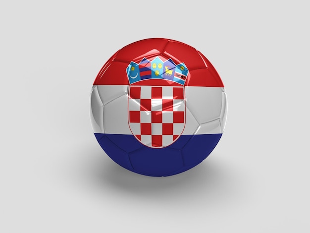 croatia football flag 3d illustration