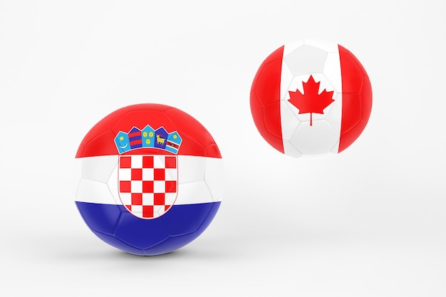 Croatia VS Canada In White Background