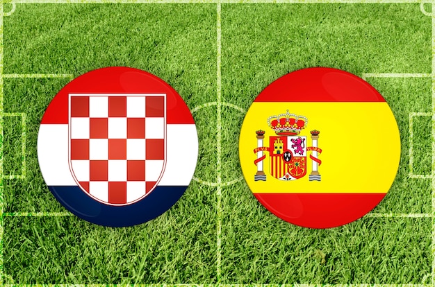 Croatia vs spain football match