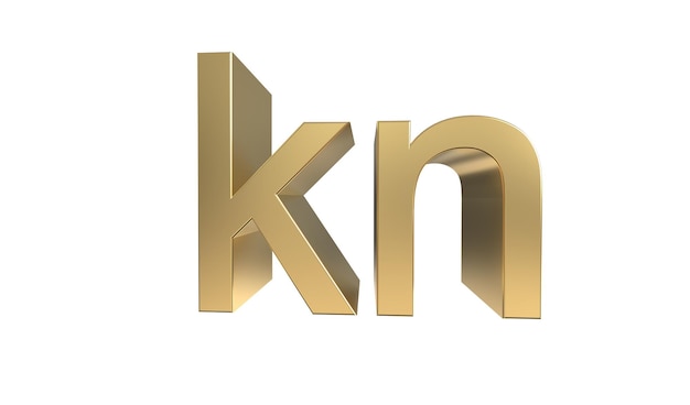 croatian kuna currency symbol of croatia in golden 3d