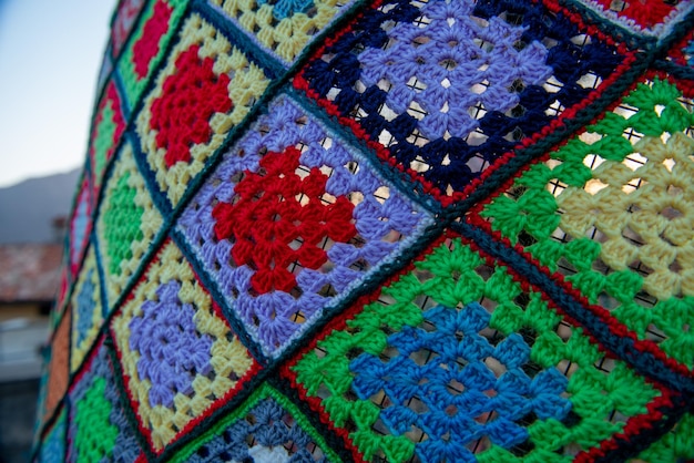 Crochet blanket of many