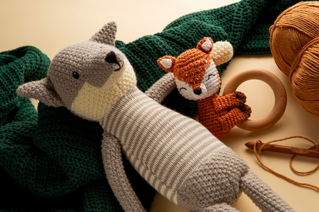 Photo crochet plush still life