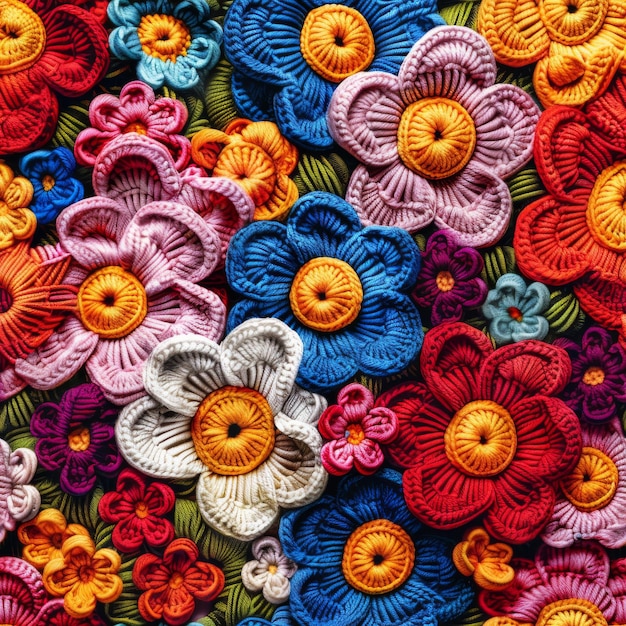 Foto crochet modello senza cuciture maglieria sfondo infinito vecchia piastrella di maglieria fatta a mano