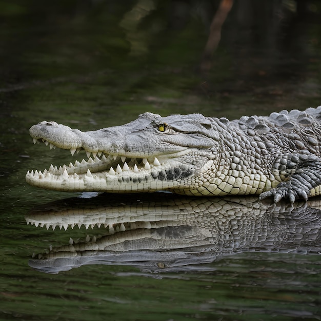 Photo crocodile in australia reptile native habitat australian wildlife for social media post size