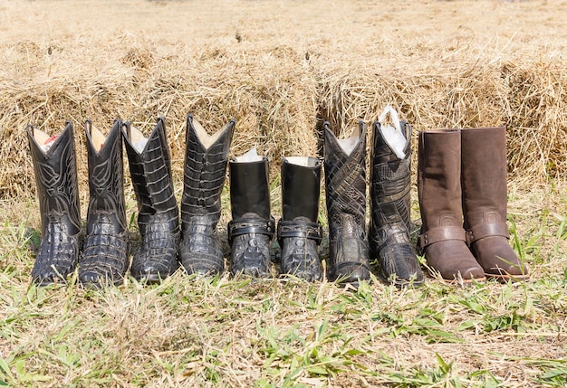 Photo crocodile cowboy leather boots