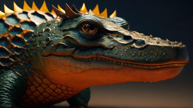 Crocodile head closeup