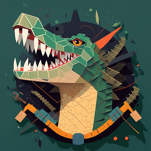Photo crocodile illustration