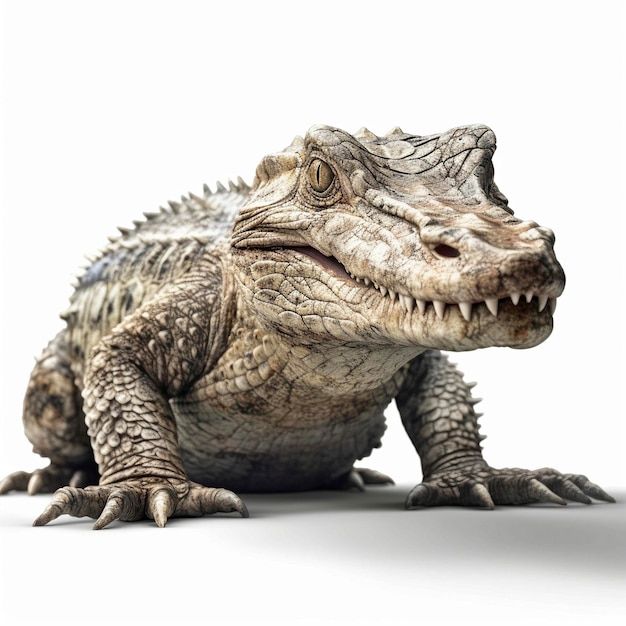 Crocodile isolated on white background Generative AI