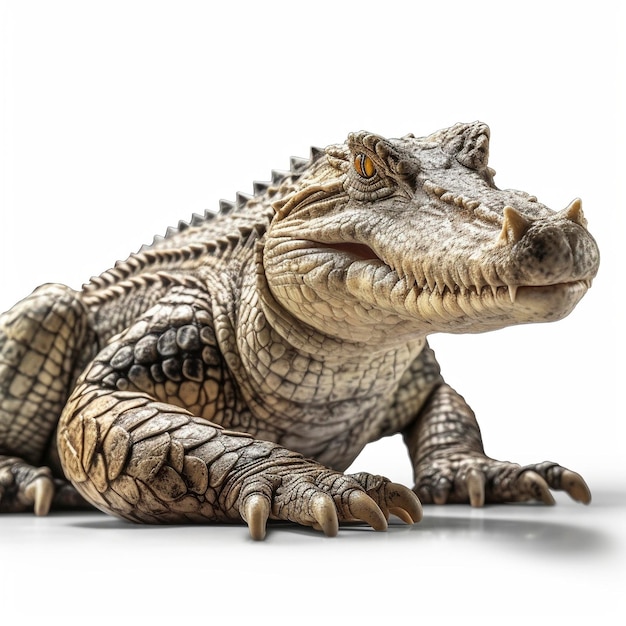 Crocodile isolated on white background Generative AI