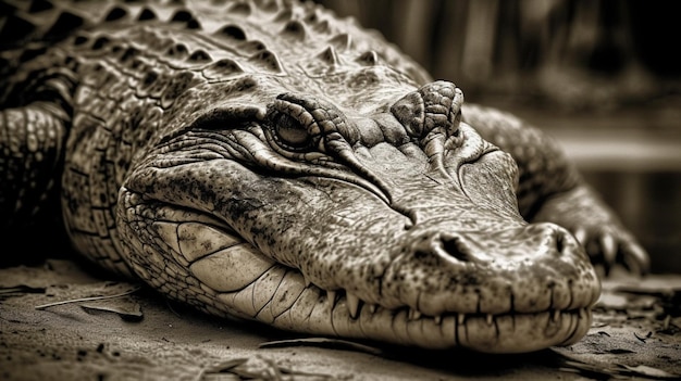 Крокодил с детёнышем на голове
