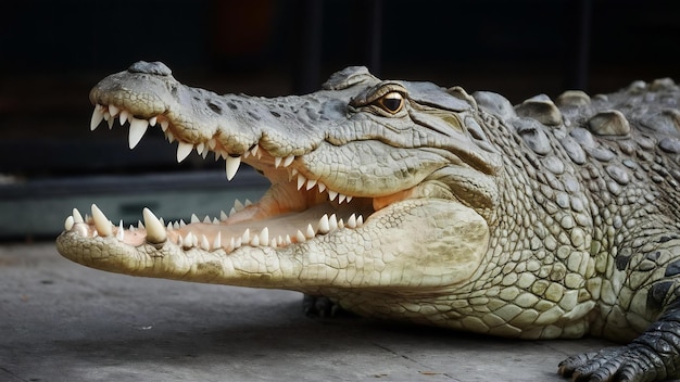 Crocodiles are animals with beautiful teeth