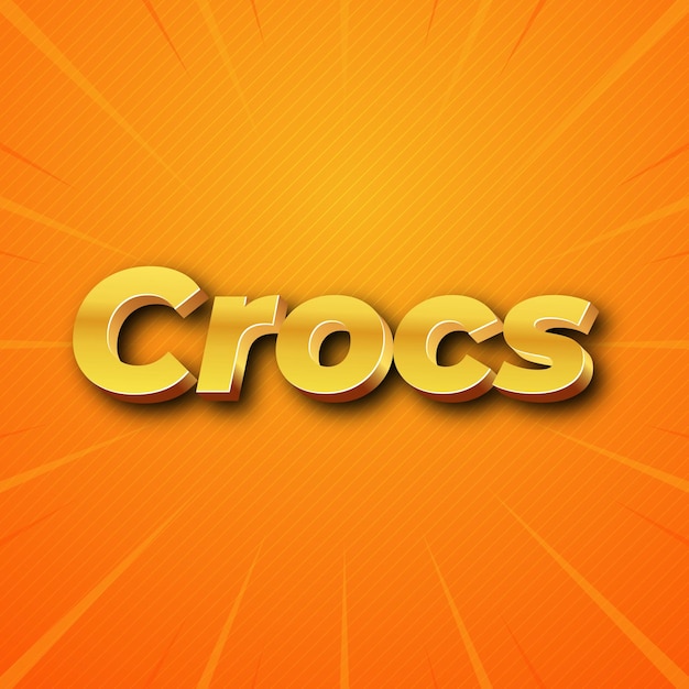 Crocs text effect gold jpg attractive background card photo confetti