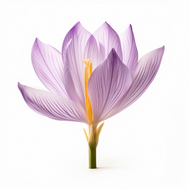 Crocus flower isolated on white background