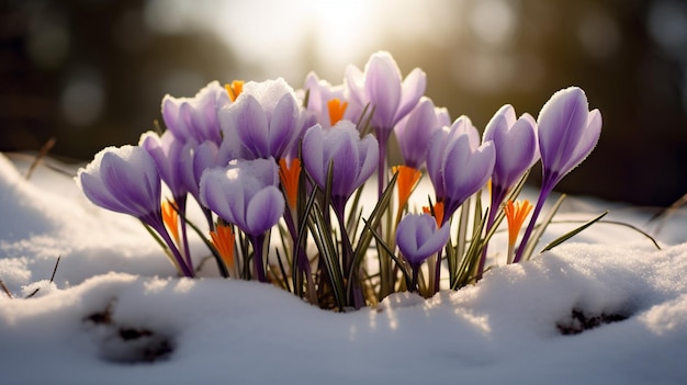 Crocuses in Snow