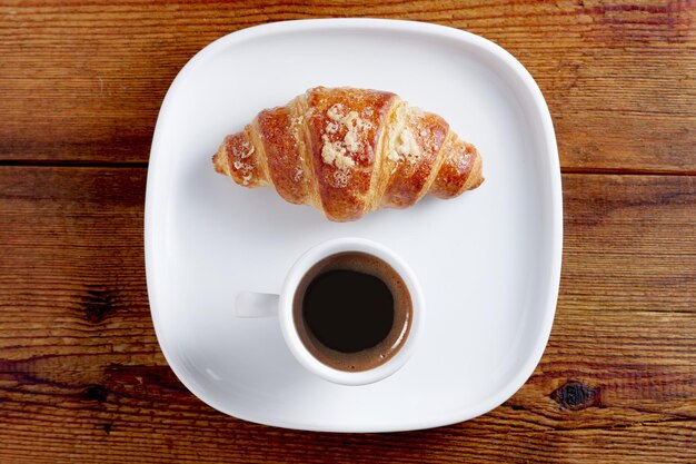 Croissant and coffee