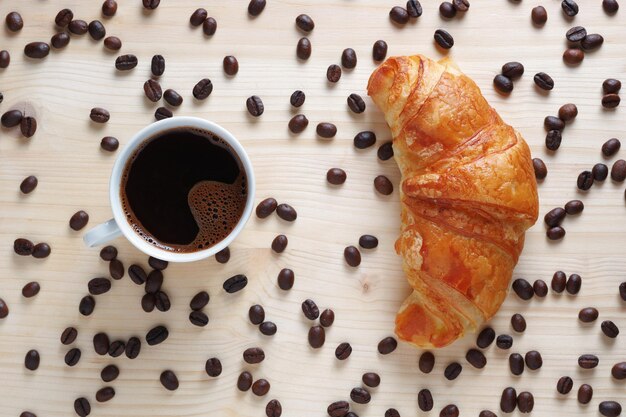 Croissant and coffee