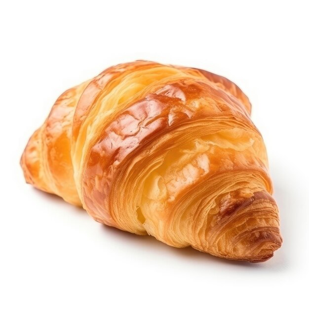 Croissant isolated on white generative AI