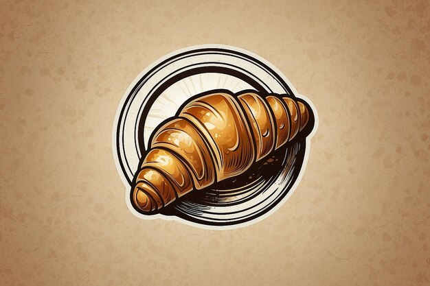 Фото Векторный шаблон дизайна логотипа croissant