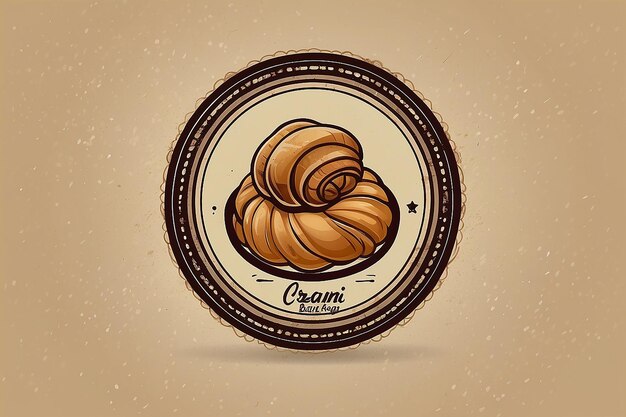 Foto modello vettoriale di progettazione del logo croissant