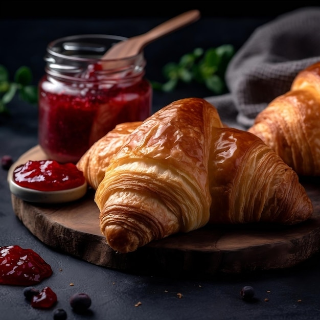 croissant met jam