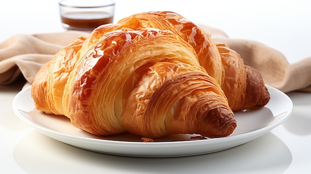 Croissant op witte achtergrond