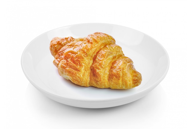 Croissant in plate