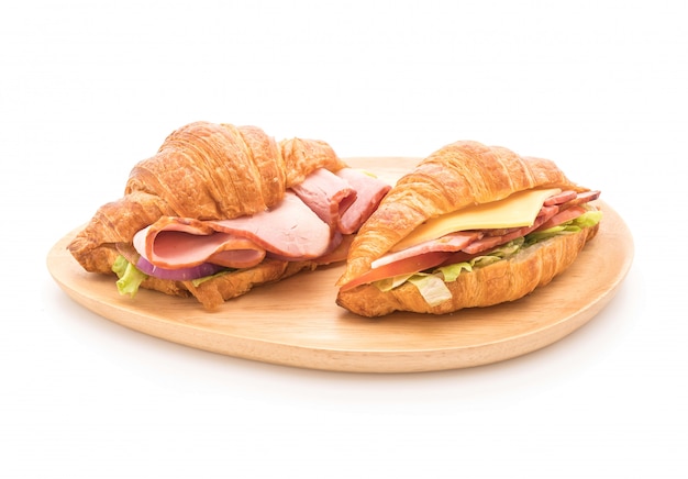 croissant sandwich ham