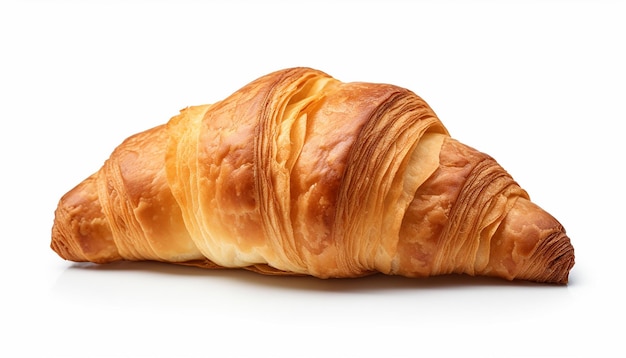 Photo croissant in side view isolated