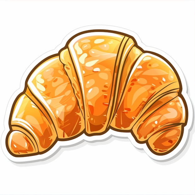 Croissant sticker design