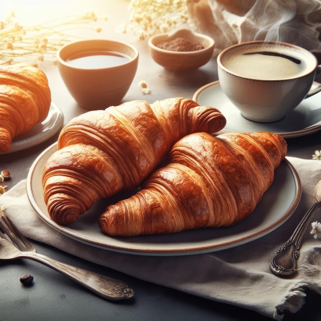 croissant on the table